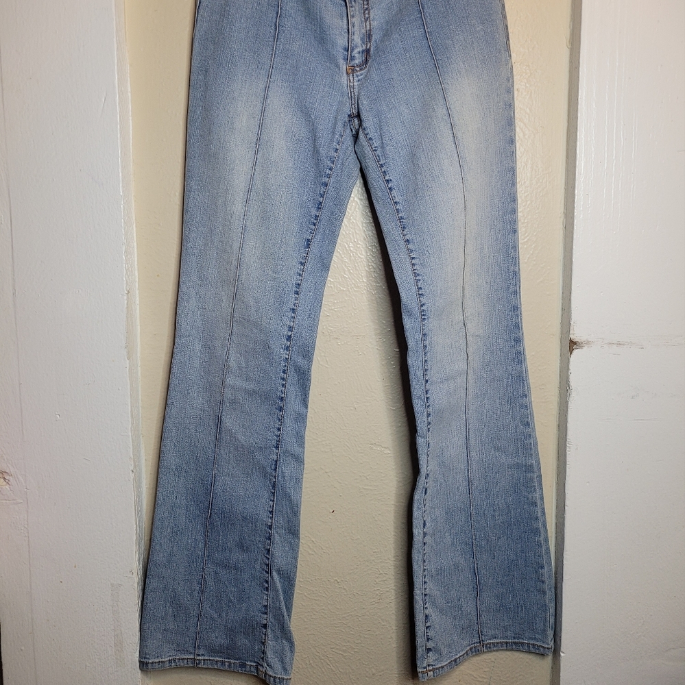Angel Jeans Vintage Womens Size 9 Juniors Bottoms Flare Western Blue